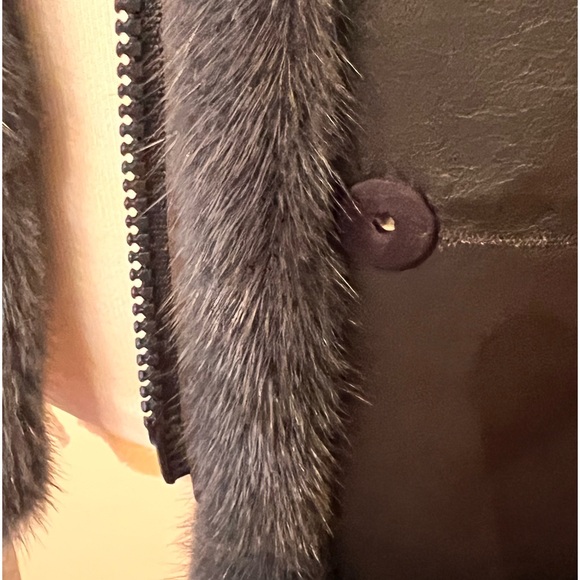 NWT Brunello Cucinelli Real Mink Reversible shearling Vest Monili Italy Size 44 - Picture 9 of 15